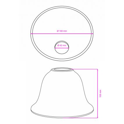 BRILAGI - Vidro de substituição para lustre e aplique CLASSIC E14, diâmetro 11 cm, branco