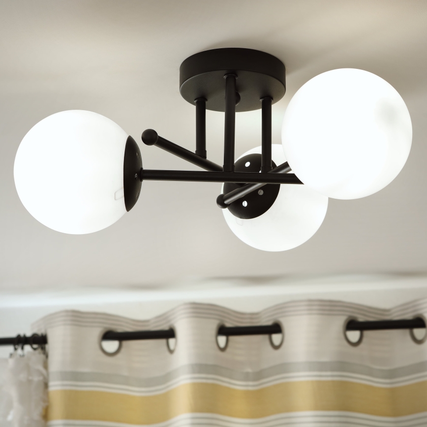 Brilagi - Vidro de substituição para lustre e lâmpada MALIVA E14 Ø 13 cm branco