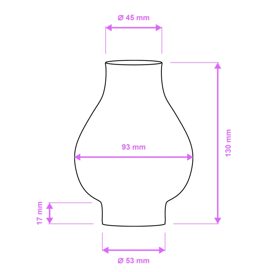 Brilagi - Cúpula de vidro de substituição para candeeiro de tecto e de parede ROATA, VELA, RUSTIC, QUEEN, TIMONA E14 branca