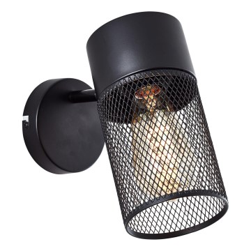 Brilliant - Aplique de parede com spot KAMOLO 1xE27/40W/230V preto
