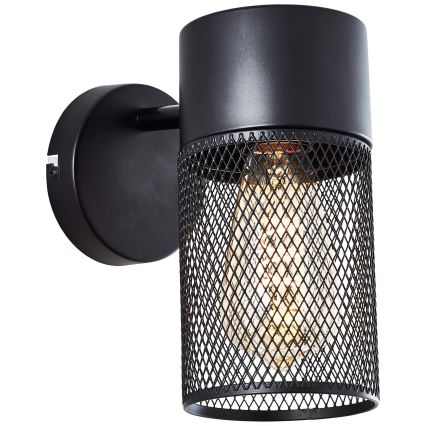 Brilliant - Aplique de parede com spot KAMOLO 1xE27/40W/230V preto