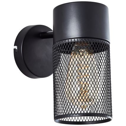Brilliant - Aplique de parede com spot KAMOLO 1xE27/40W/230V preto