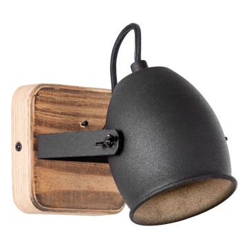 Brilliant - Aplique de parede CROWTON com spot 1xGU10/6W/230V, acabamento pinho