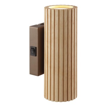 Brilliant - Aplique de parede LAKEWOOD 2xGU10/10W/230V castanho