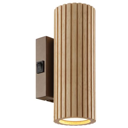 Brilliant - Aplique de parede LAKEWOOD 2xGU10/10W/230V castanho