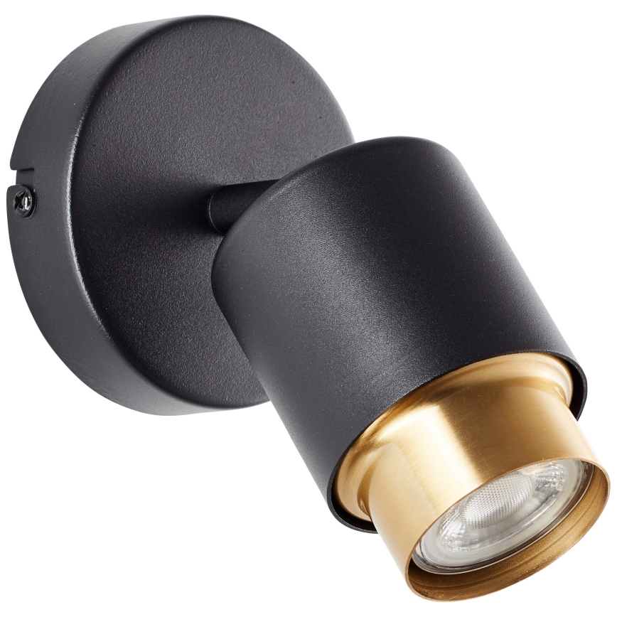 Brilliant - Aplique de parede LED orientável COVELO 1xGU10/5W/230V preto/dourado
