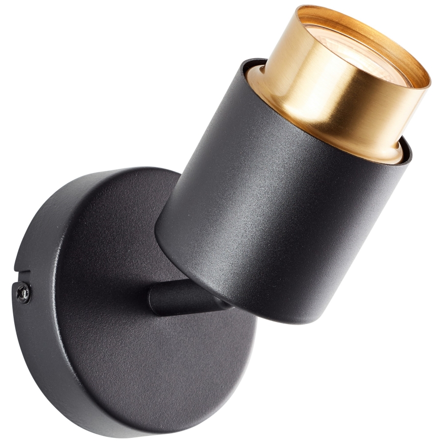 Brilliant - Aplique de parede LED orientável COVELO 1xGU10/5W/230V preto/dourado