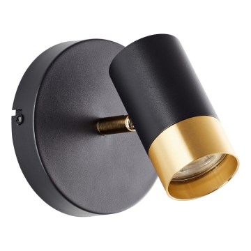 Brilliant - Aplique de parede LED VIGOLO, 1x GU10/5W/230V, preto/dourado