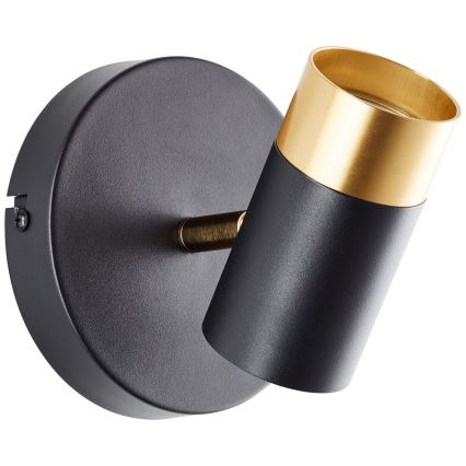 Brilliant - Aplique de parede LED VIGOLO, 1x GU10/5W/230V, preto/dourado