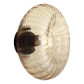 Brilliant - Aplique de parede NEVIL 1xE27/20W/230V preto/bege fumado