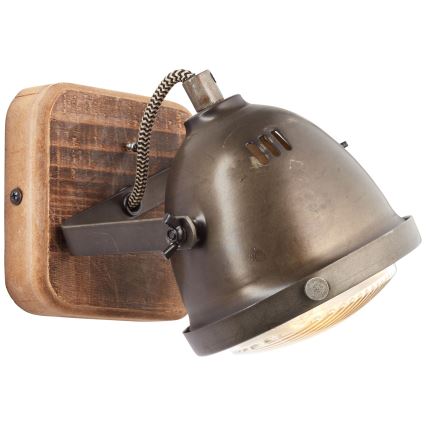 Brilliant - Aplique de parede orientável CARMEN WOOD 1xGU10/5W/230V eucalipto