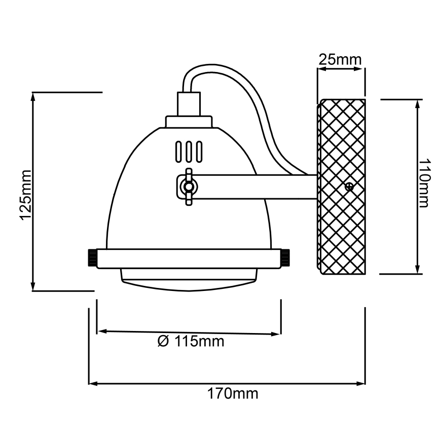Brilliant - Aplique de parede orientável CARMEN WOOD 1xGU10/5W/230V eucalipto