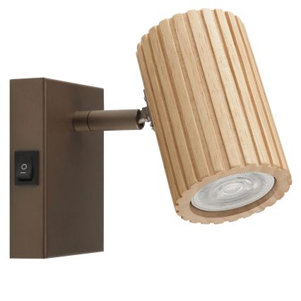 Brilliant - Aplique de parede orientável LAKEWOOD 1xGU10/10W/230V castanho
