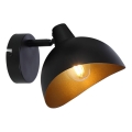 Brilliant - Aplique de parede orientável LAYTON 1xE14/25W/230V preto/dourado