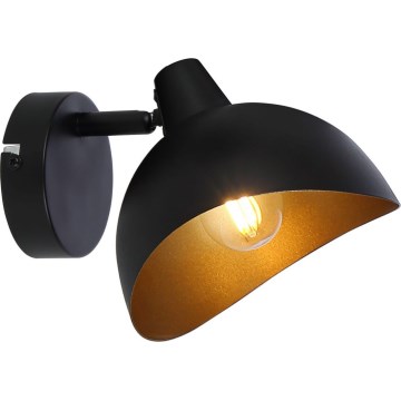 Brilliant - Aplique de parede orientável LAYTON 1xE14/25W/230V preto/dourado