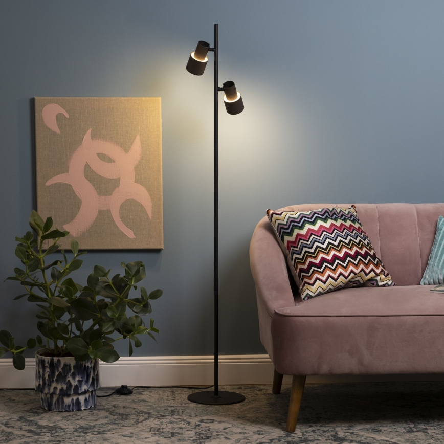 Brilliant - Candeeiro de chão CADIZ 2xGU10/10W/230V bronze