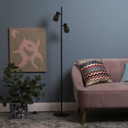 Brilliant - Candeeiro de chão CADIZ 2xGU10/10W/230V bronze