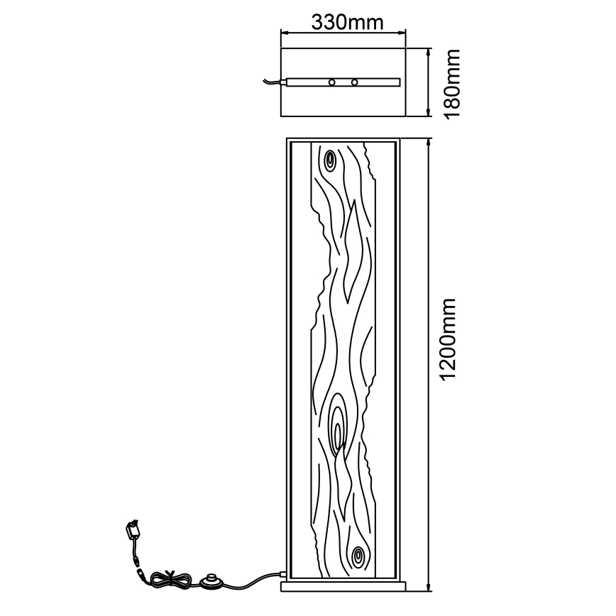 Brilliant - Candeeiro de chão LED CHAUMONT LED/20W/230V pinho