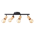 Brilliant - Candeeiro de focos 4xE27/28W/230V em bambu