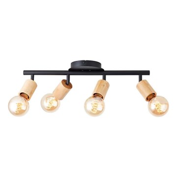 Brilliant - Candeeiro de focos 4xE27/28W/230V em bambu