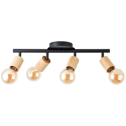 Brilliant - Candeeiro de focos 4xE27/28W/230V em bambu