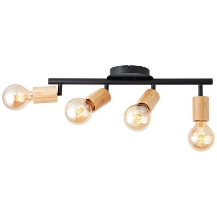 Brilliant - Candeeiro de focos 4xE27/28W/230V em bambu