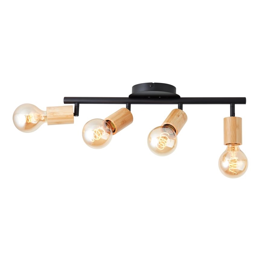 Brilliant - Candeeiro de focos 4xE27/28W/230V em bambu