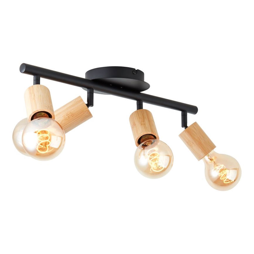 Brilliant - Candeeiro de focos 4xE27/28W/230V em bambu