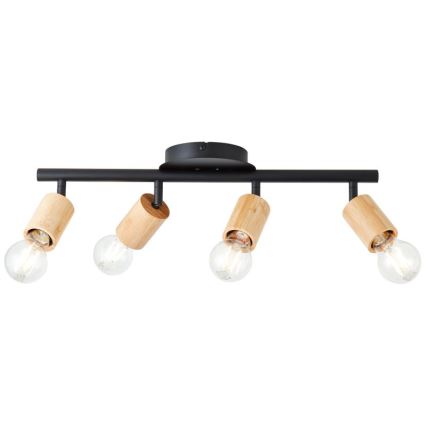 Brilliant - Candeeiro de focos 4xE27/28W/230V em bambu
