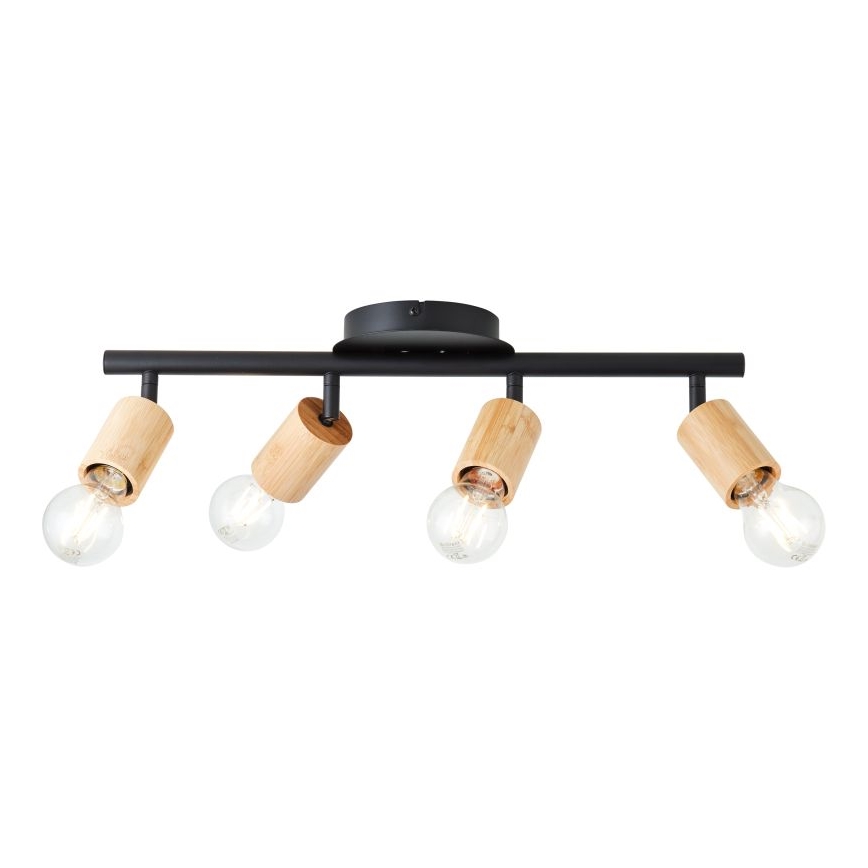 Brilliant - Candeeiro de focos 4xE27/28W/230V em bambu