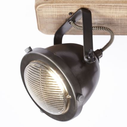 Brilliant - Candeeiro de Focos CARMEN WOOD 3xGU10/5W/230V castanho