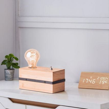 Brilliant - Candeeiro de mesa BENNY 1xE27/40W/230V bambu