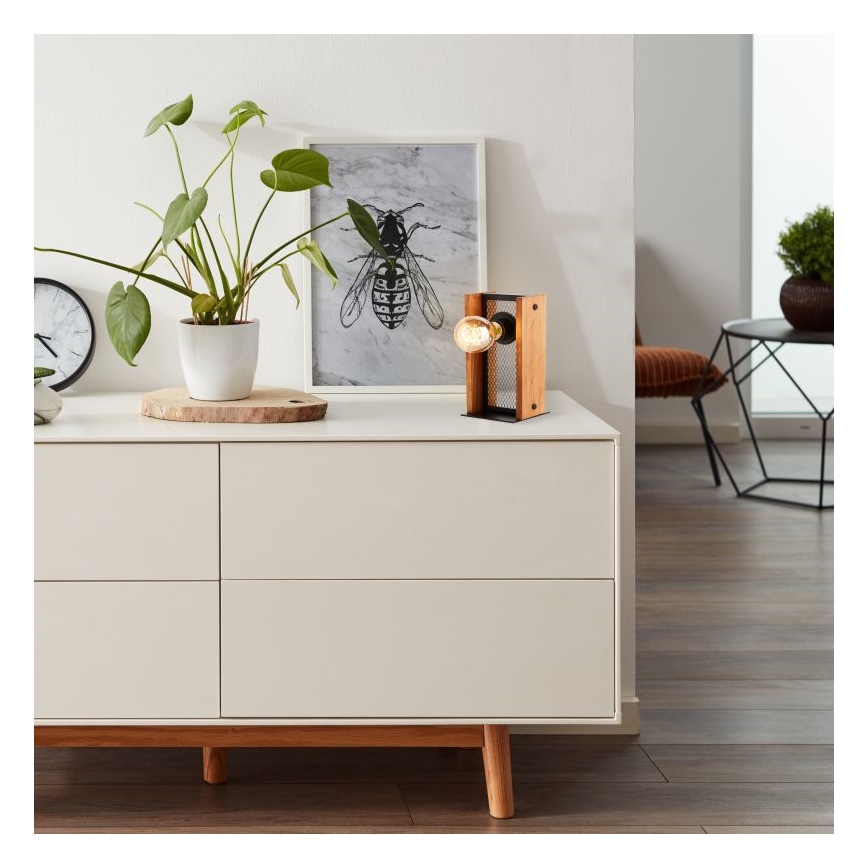 Brilliant - Candeeiro de mesa CALANDRA 1xE27/42W/230V pinho