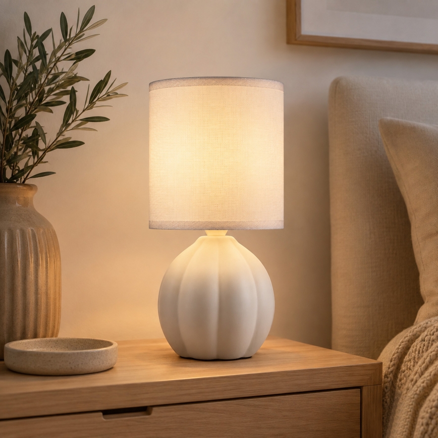 Brilliant - Candeeiro de mesa DUNE 1xE14/20W/230V branco