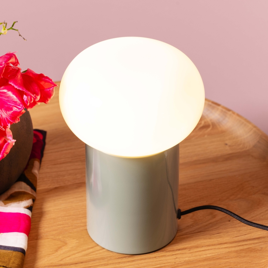 Brilliant - Candeeiro de mesa KNUT 1xE27/25W/230V verde/branco