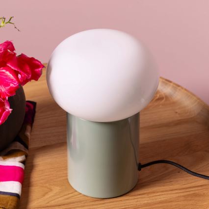 Brilliant - Candeeiro de mesa KNUT 1xE27/25W/230V verde/branco