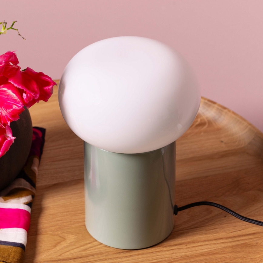 Brilliant - Candeeiro de mesa KNUT 1xE27/25W/230V verde/branco