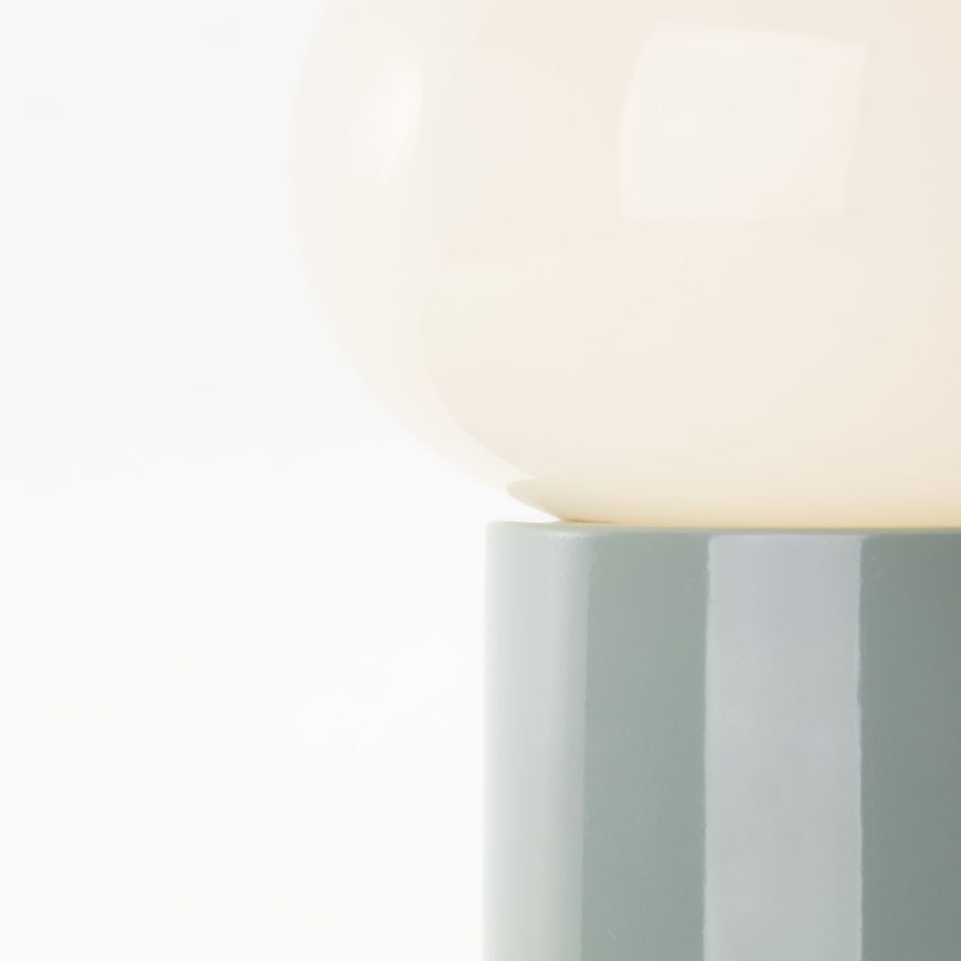 Brilliant - Candeeiro de mesa KNUT 1xE27/25W/230V verde/branco