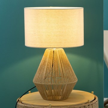 Brilliant - Candeeiro de mesa LARAINE 1xE27/42W/230V bege