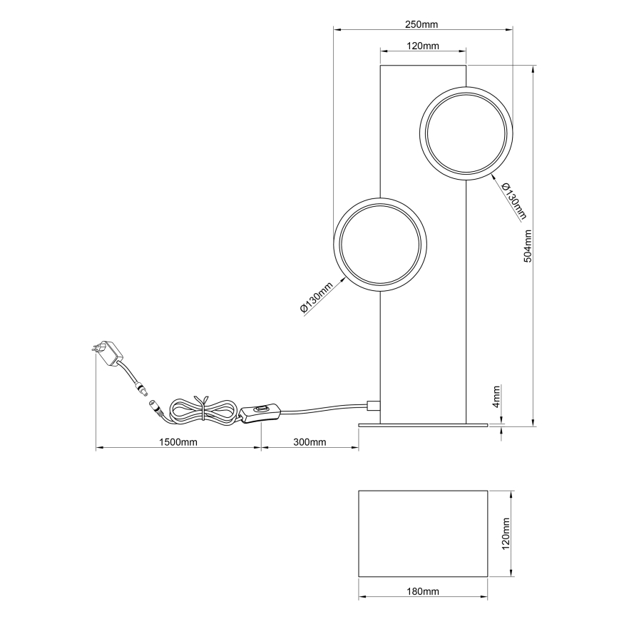 Brilliant - Candeeiro de mesa LED CHEESY LED/12W/230V pinho