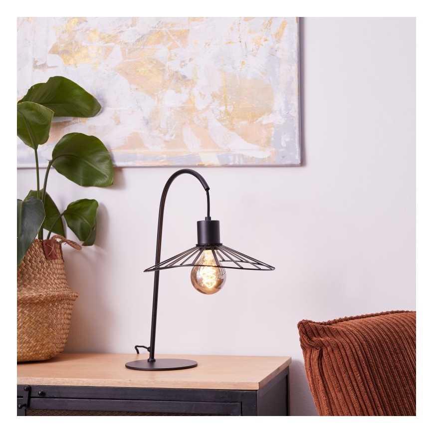 Brilliant - Candeeiro de mesa LEIKA 1xE27/52W/230V preto