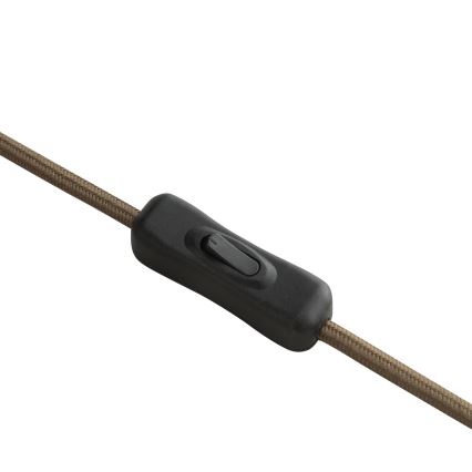 Brilliant - Candeeiro de mesa LYN 1xE27/20W/230V castanho/castanho fumê