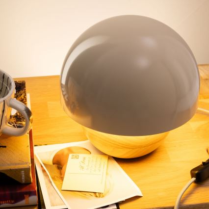 Brilliant - Candeeiro de mesa NALAM 1xE14/40W/230V cinzento/cinza