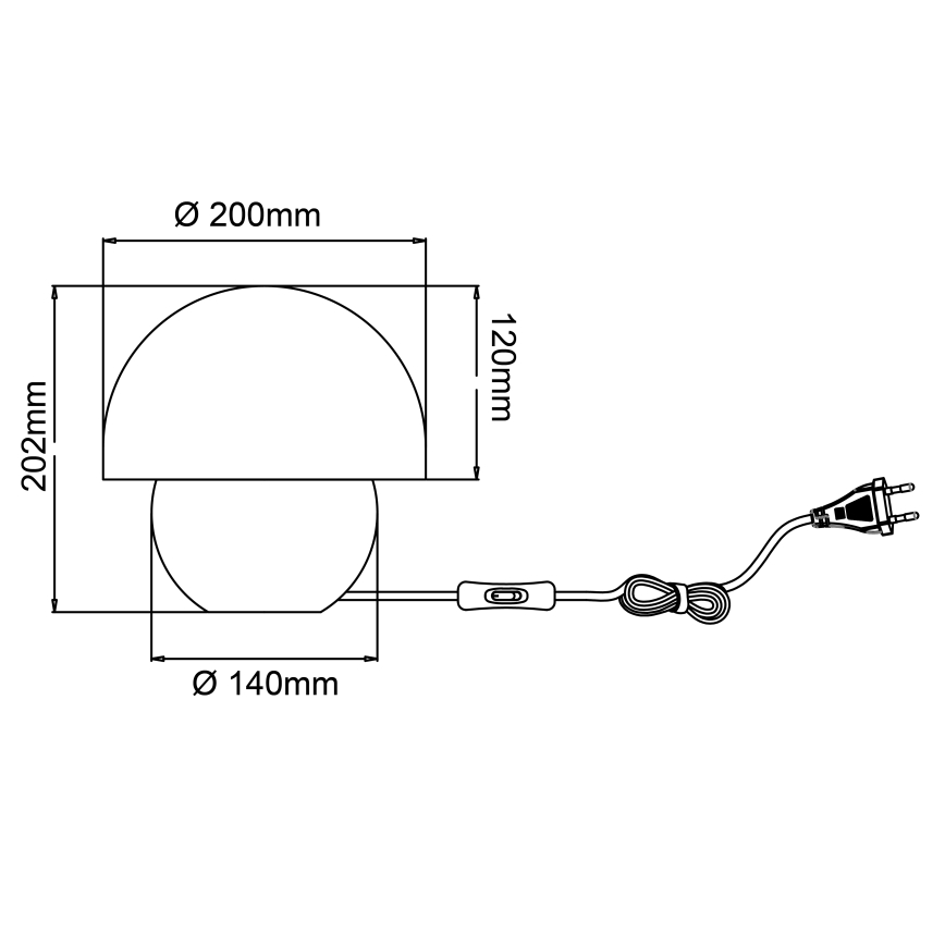 Brilliant - Candeeiro de mesa NALAM 1xE14/40W/230V cinzento/cinza