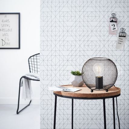 Brilliant - Candeeiro de mesa SOCO 1xE27/60W/230V preto