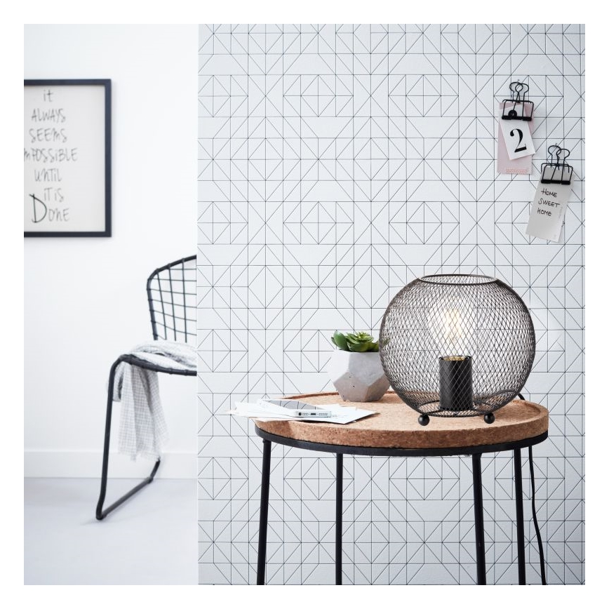 Brilliant - Candeeiro de mesa SOCO 1xE27/60W/230V preto