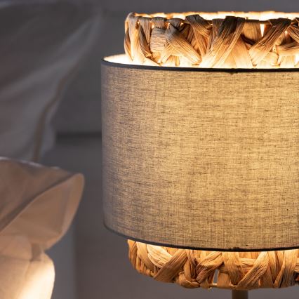 Brilliant - Candeeiro de mesa WATERLILLY 1xE27/60W/230V cinzento