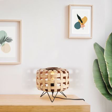 Brilliant - Candeeiro de mesa WOODLINE 1xE27/40W/230V bambu