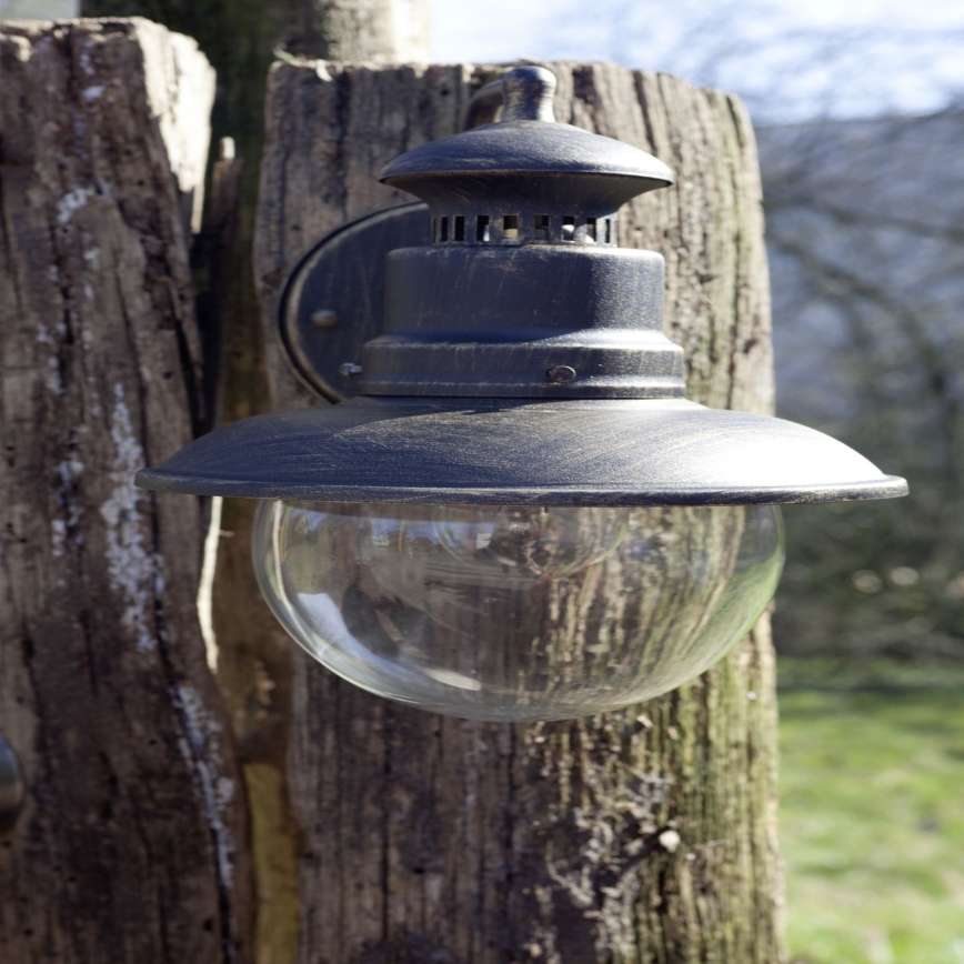 Brilliant - Candeeiro de parede exterior ARTU 1xE27/60W/230V IP44 pátina/dourado