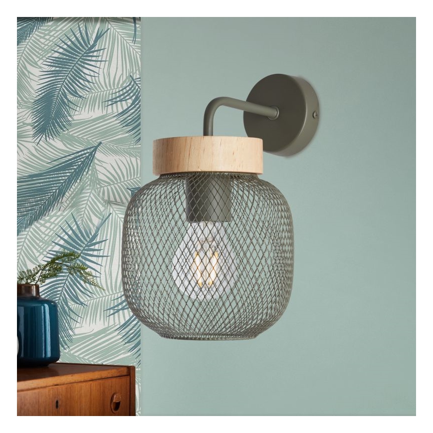 Brilliant - Candeeiro de parede GIADA 1xE27/40W/230V verde